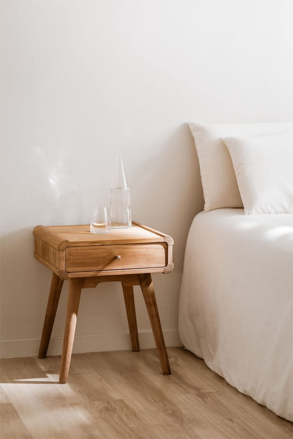 Sklum Menfis Comodino in Teak Naturale 45 cm