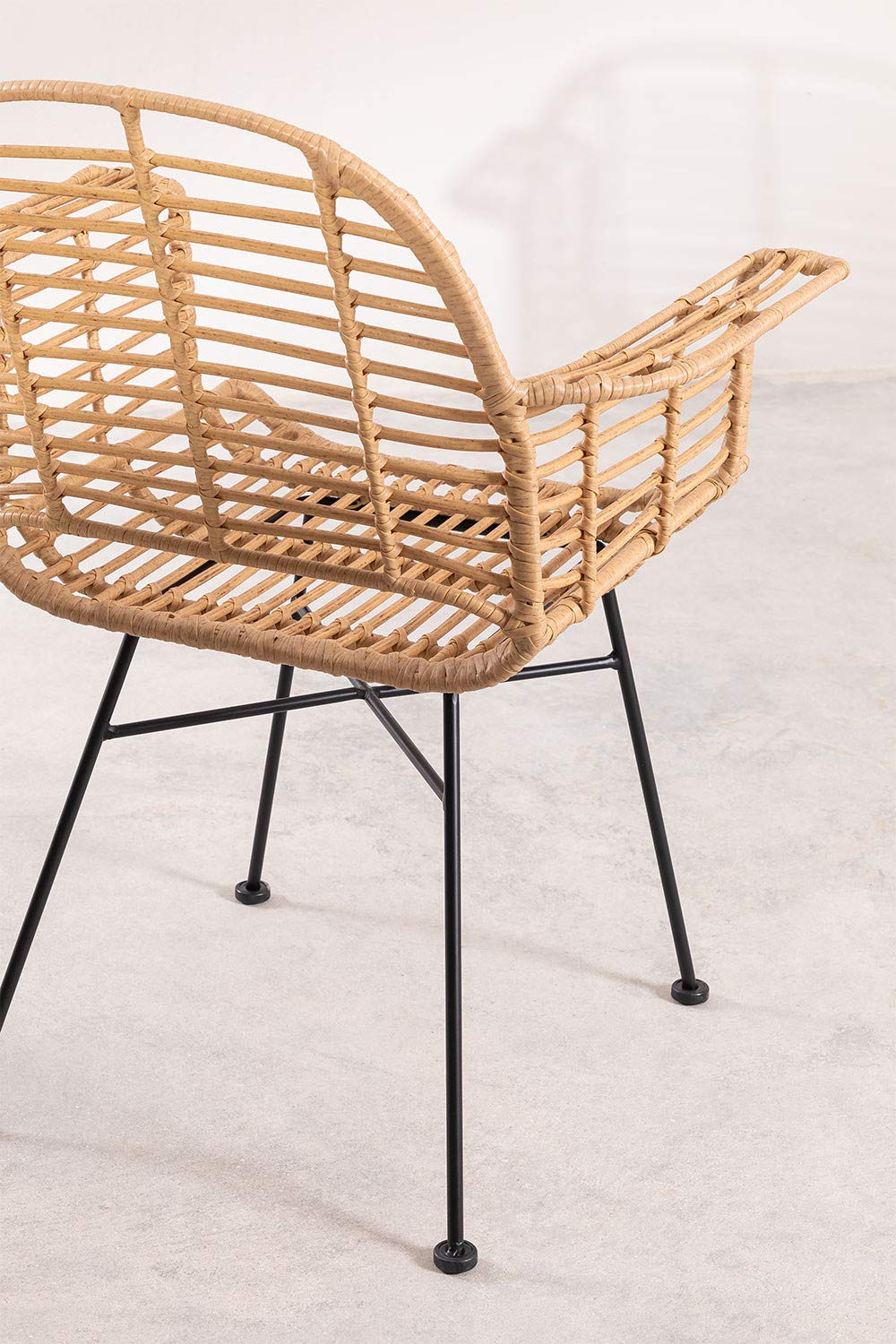 Sklum Mimbar Style Sedia da Pranzo Marrone in Rattan PE