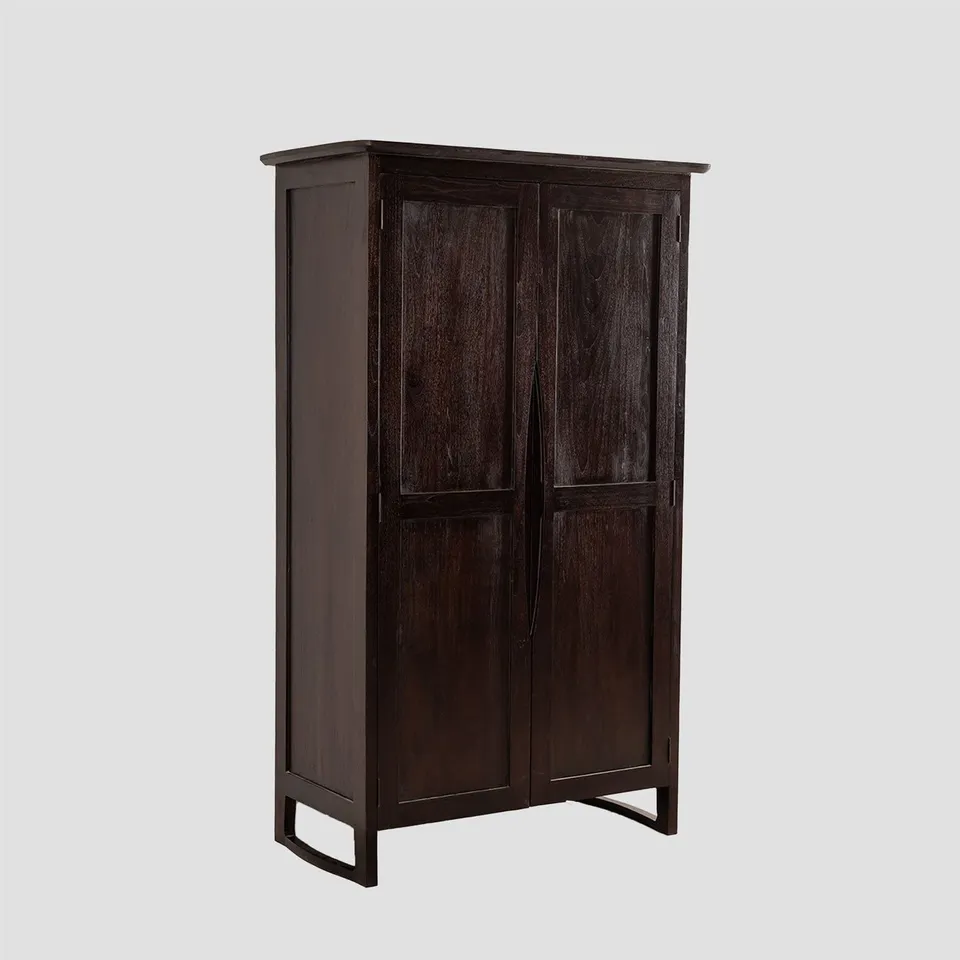 Sklum Somy armadio in teak legno scuro con ripiani
