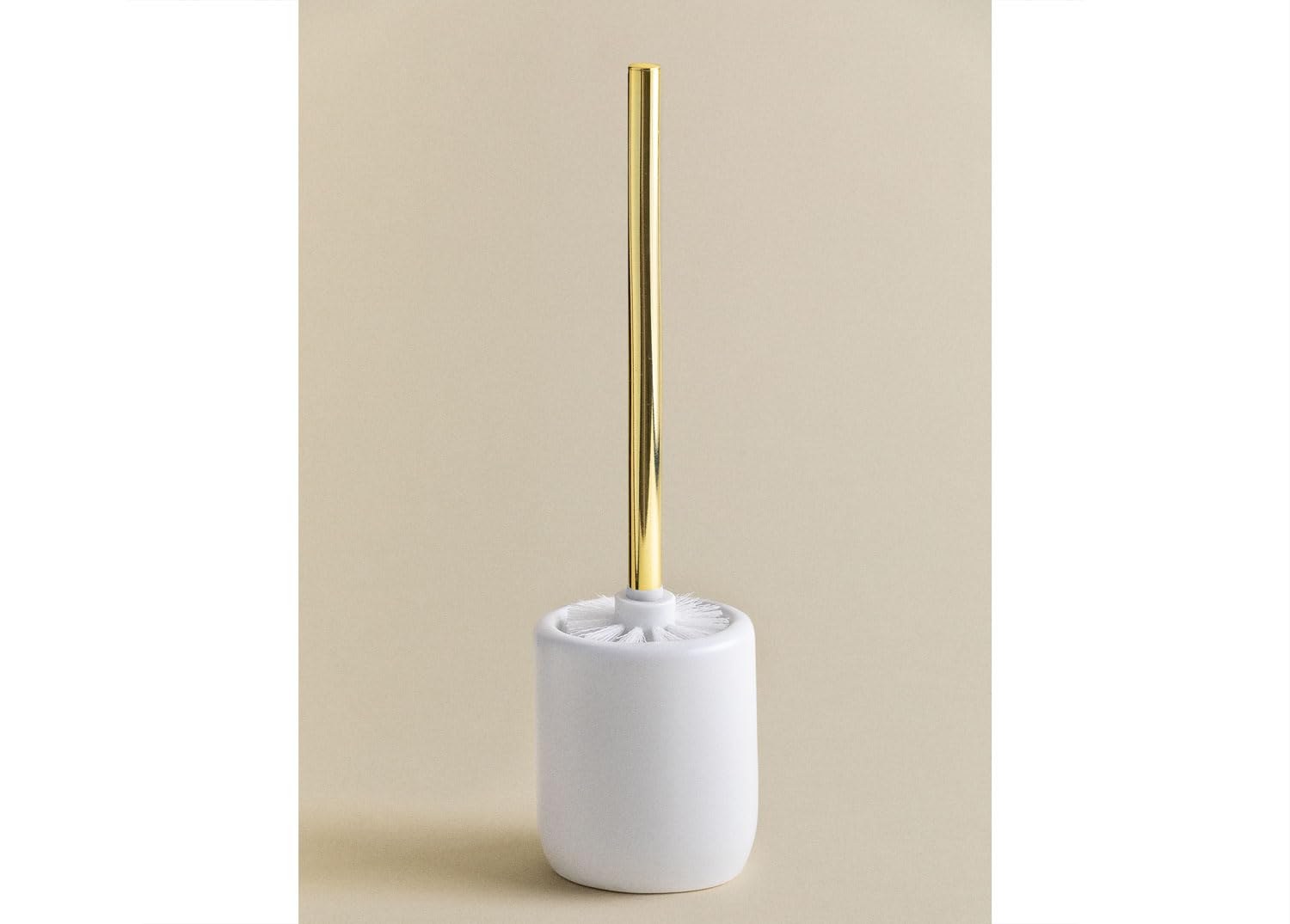 Sklum Pierk scopino bagno bianco ceramica acciaio