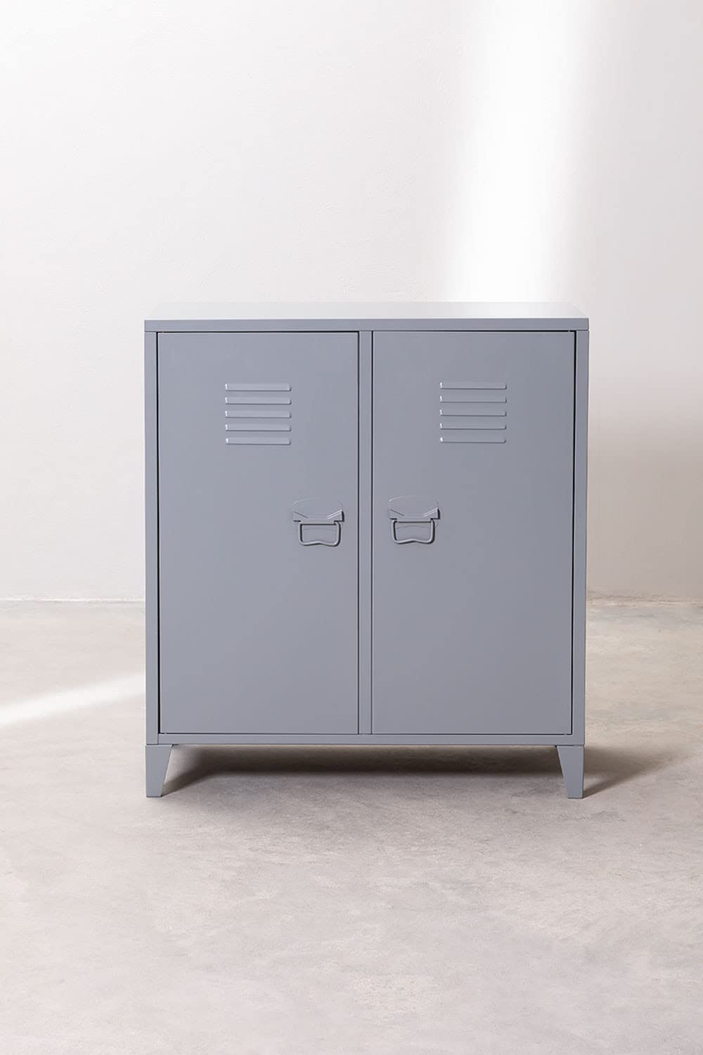 Sklum Pohpli credenza 2 ante 80 cm grigia in acciaio