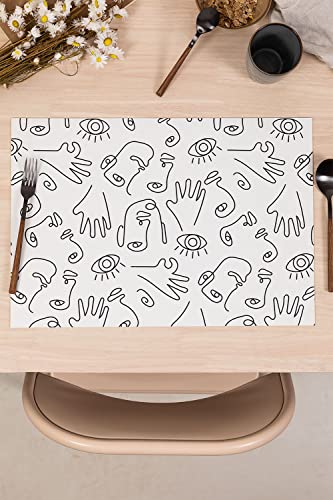 Sklum Ezio tovaglietta americana bianco 48x33 cm vinile