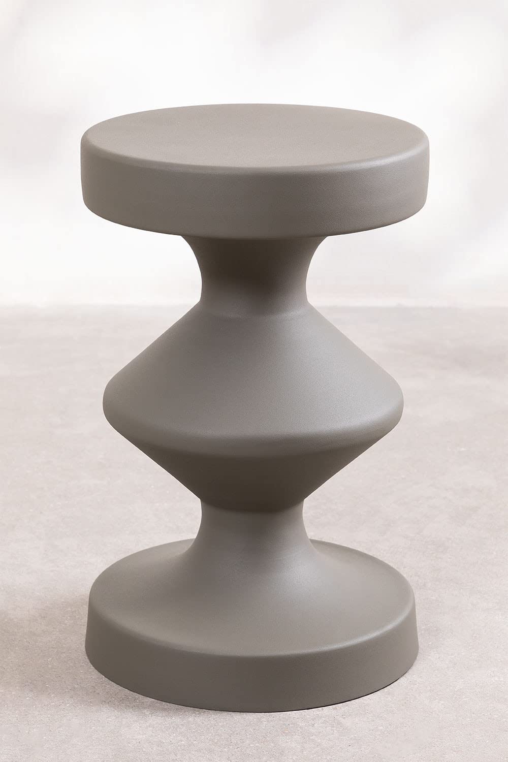 Sklum Zhou tavolino rotondo in metallo 31 cm grigio