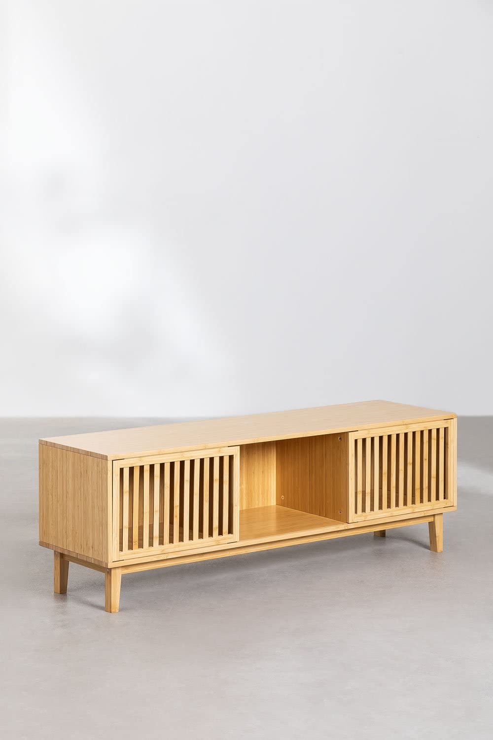 Sklum Albin Mobile TV 150x40 cm in Bambù 2 Ante