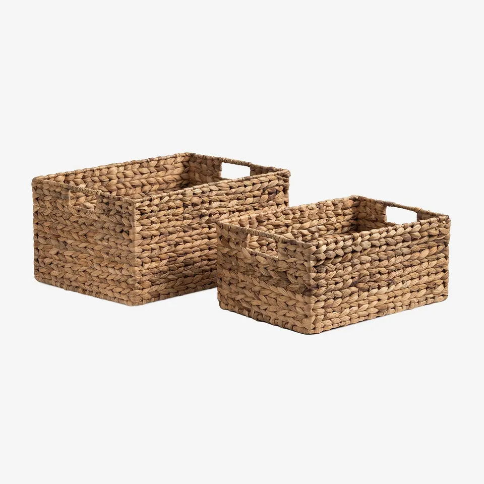 Sklum Borba set 2 cesti portaoggetti naturale in giacinto