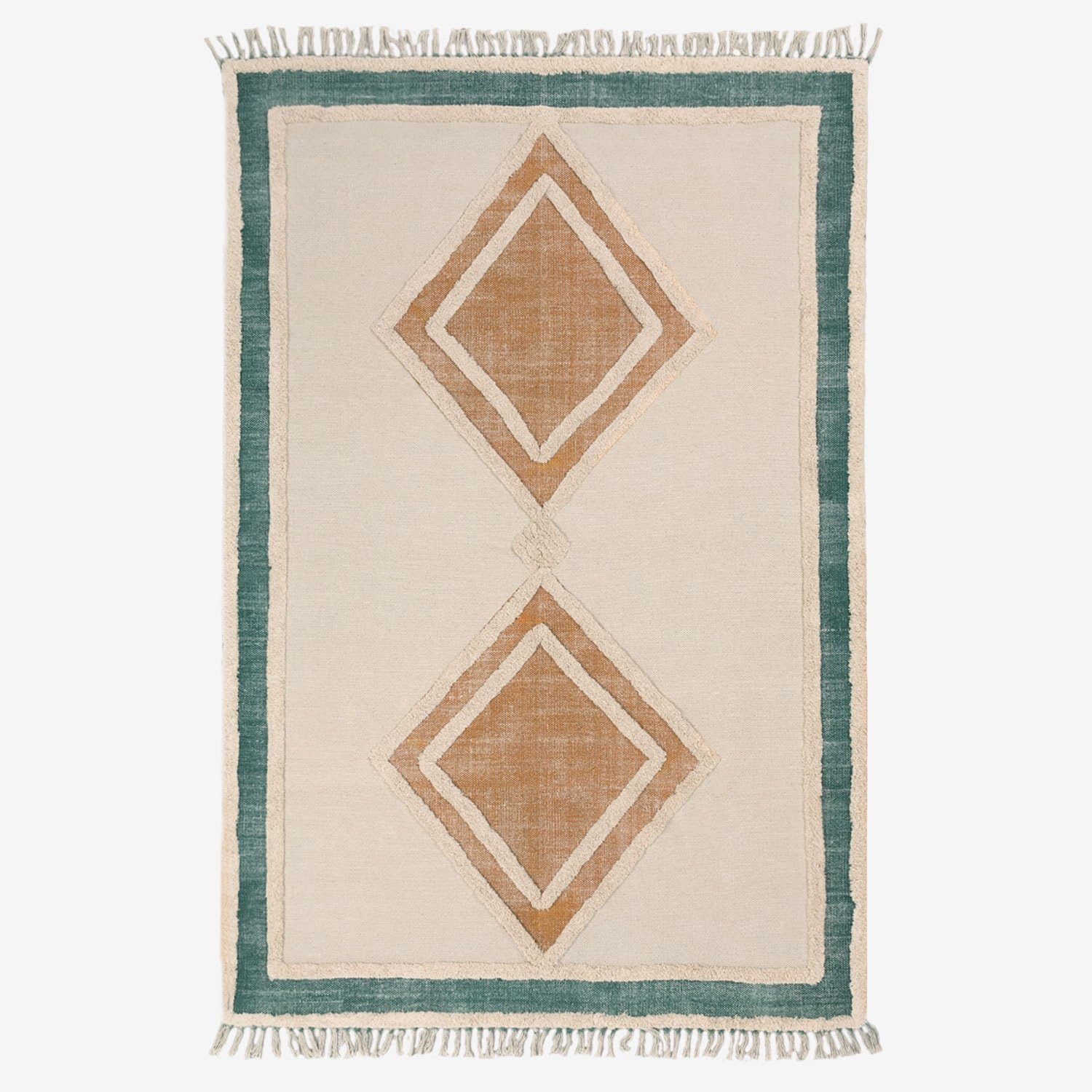 Sklum Derum Tappeto Cotone Beige Crema 185x122 cm