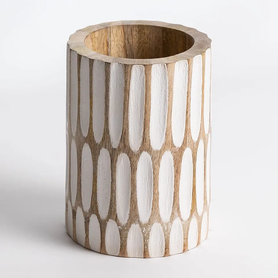 Sklum Dordon 15 cm vaso in legno di mango basso