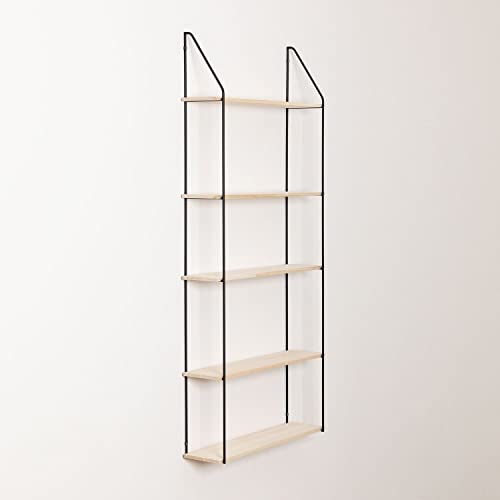Sklum Arison Scaffale a Muro Legno e Acciaio 175 cm