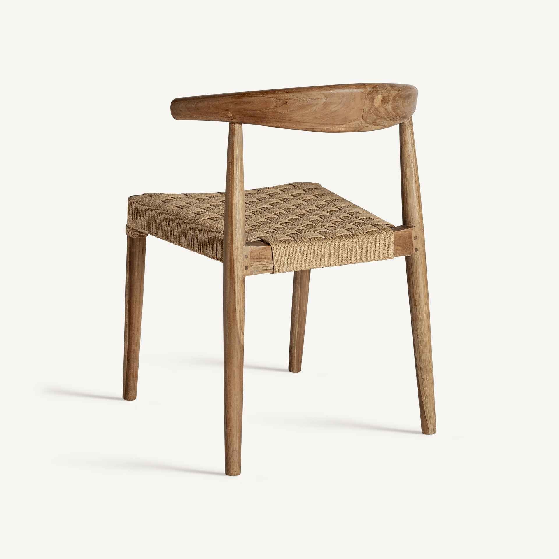 Bambua Figeac sedia da pranzo teak corda naturale