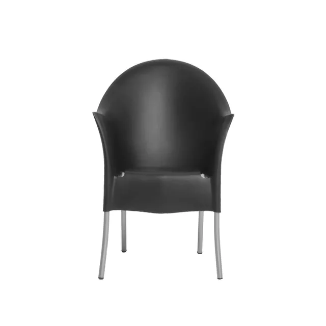 Driade Lord Yo poltroncina nera impilabile da esterno