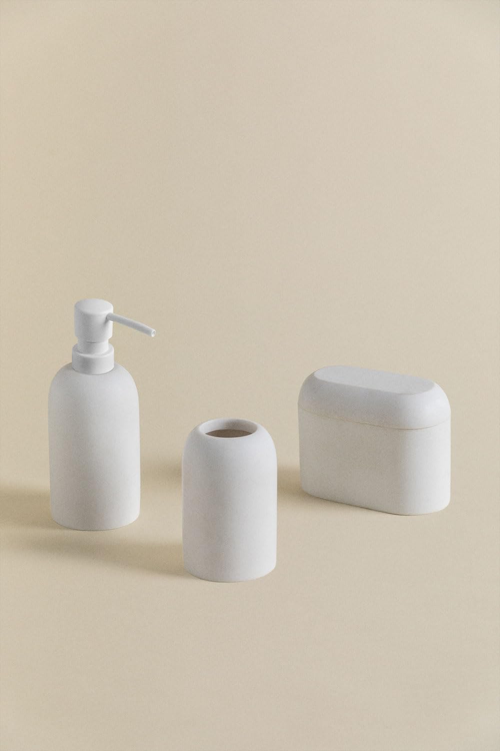 Sklum Veranne Set Bagno 3 Pezzi Bianco Resina