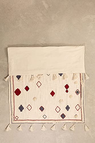 Sklum Ispa Plaid in Cotone Beige Crema 200x130 cm