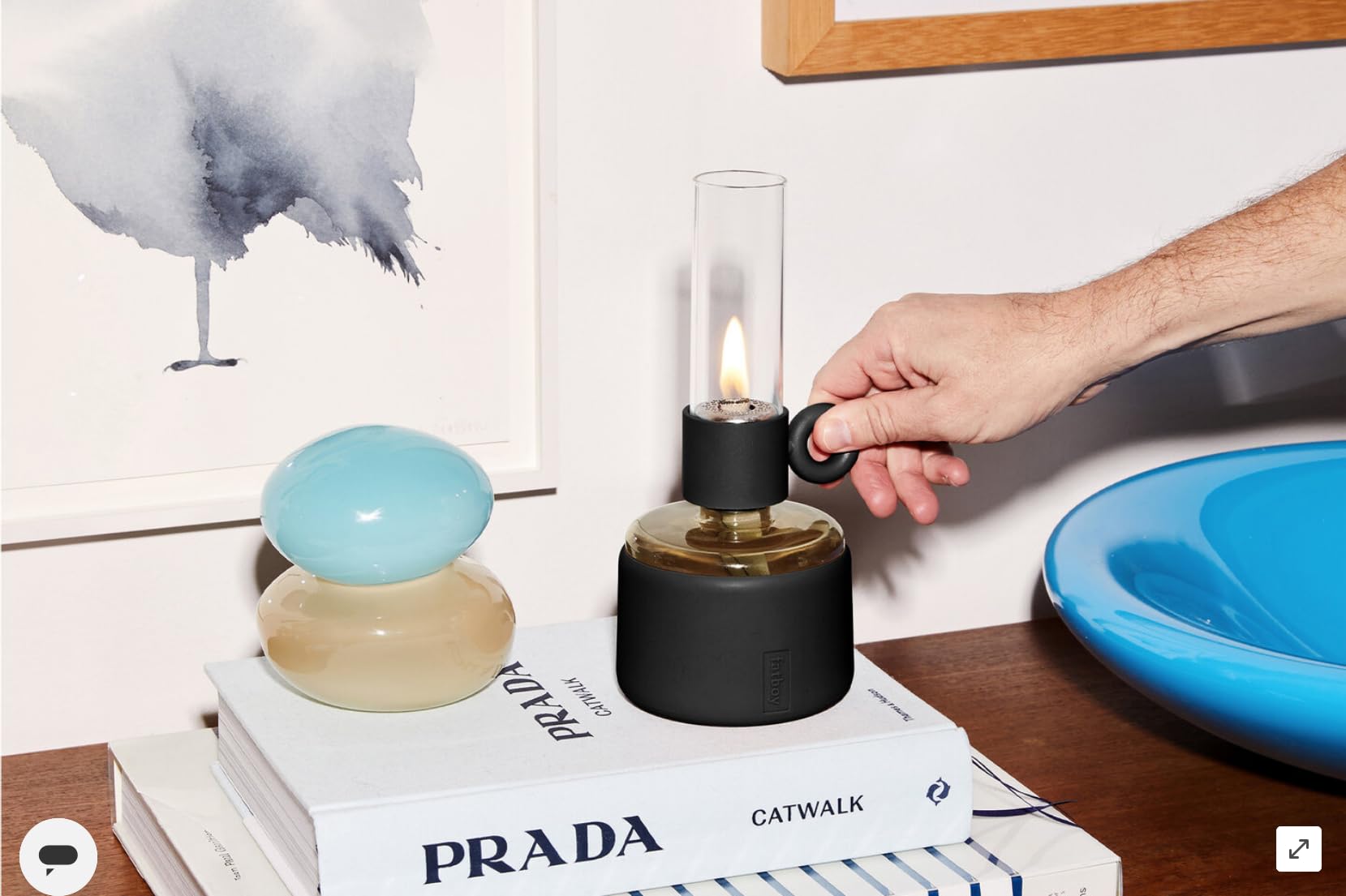 Fatboy Flamtastic XS lampada a olio nera da interno esterno