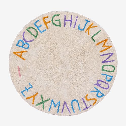 Sklum Letters Kids A tappeto rotondo cotone 104 cm