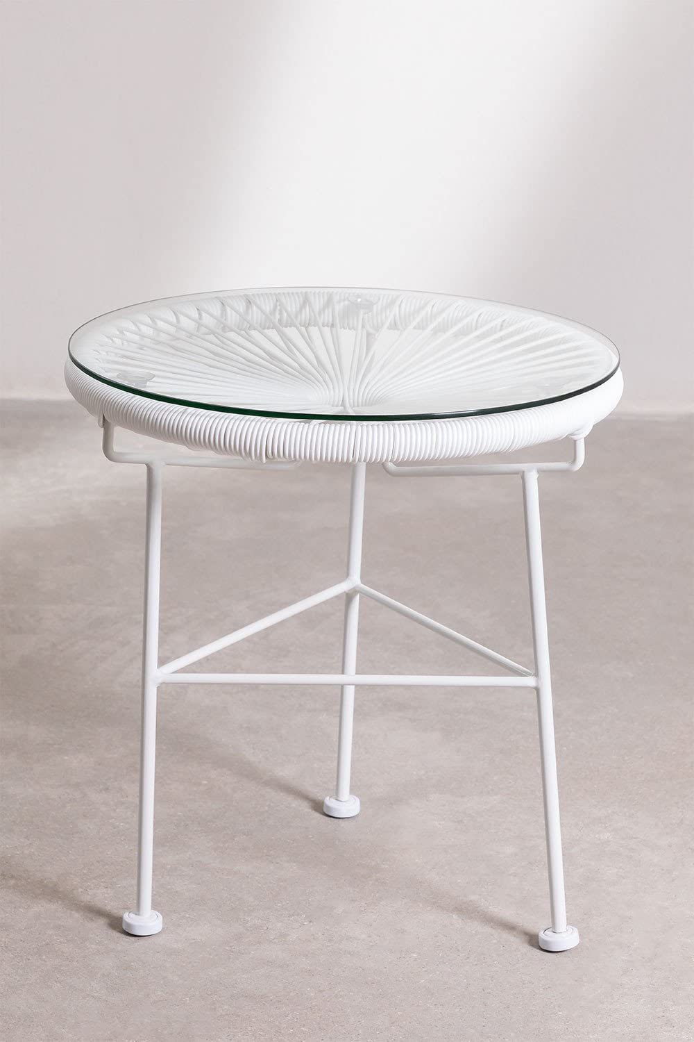 Sklum New Acapulco White tavolino bianco Ø44 cm