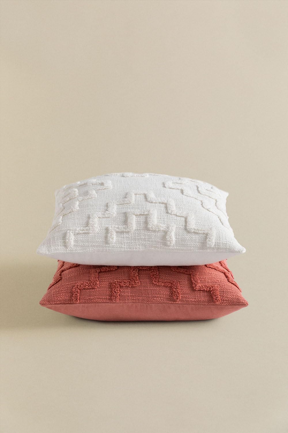Sklum Eirah cuscino quadrato 45,5 cotone terracotta