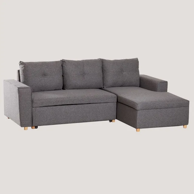 Sklum Calvin Divano Letto Chaise Longue Grigio Scuro
