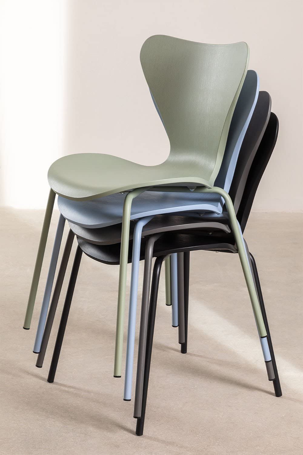 Sklum Uit Colors Style sedia celadon impilabile polipropilene