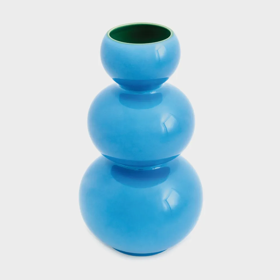 Acapulco Design Los Floreros Rumba vaso ceramica blu 41 cm