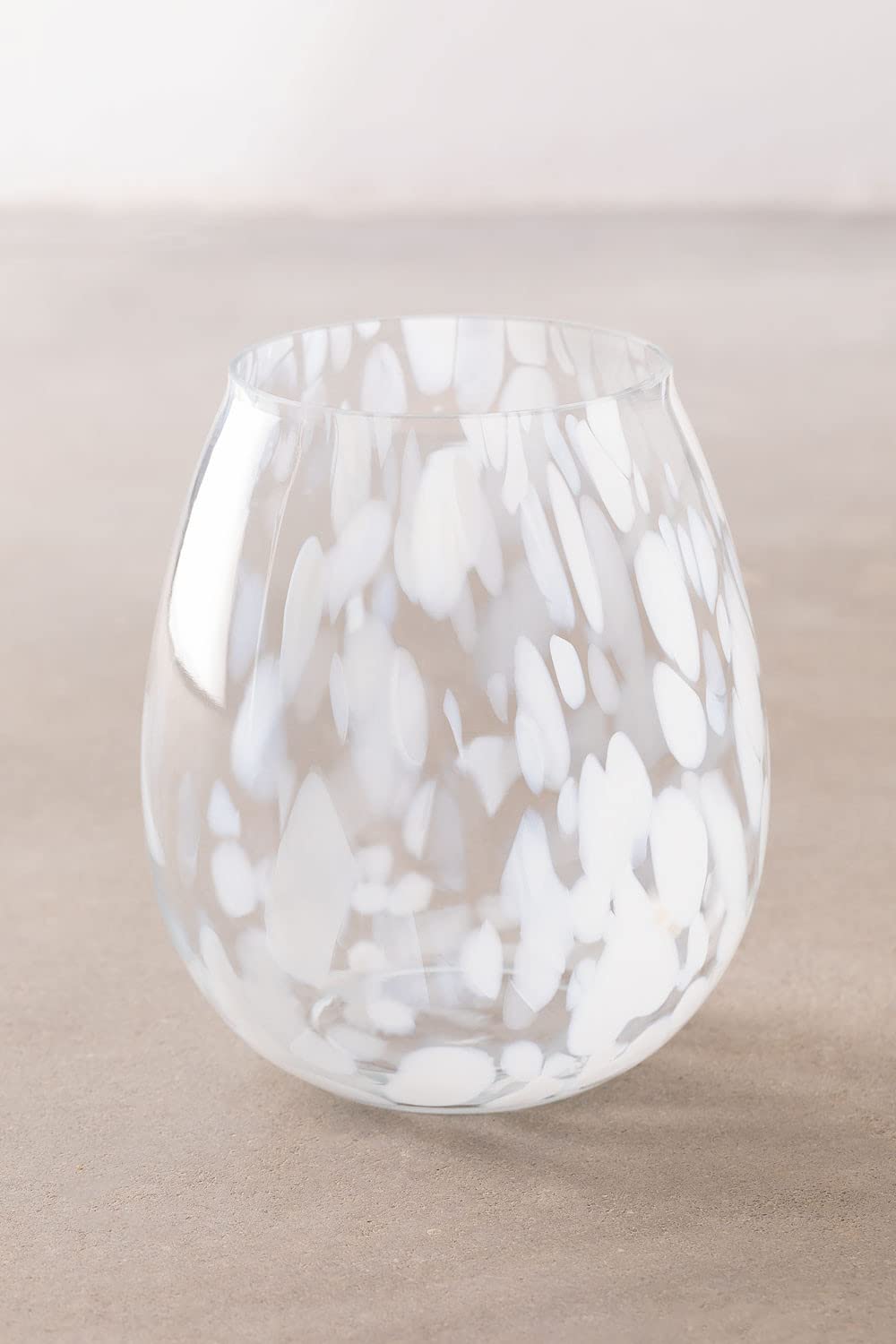 Sklum Sosan Vaso in vetro 20 cm bianco decorativo