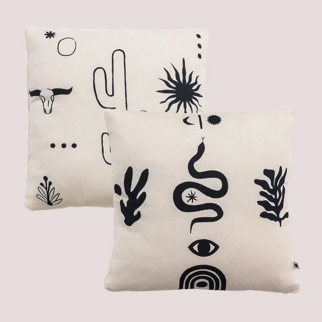 Sklum Zaire Style Set 2 Federe Cuscini 45x45 cm in Cotone