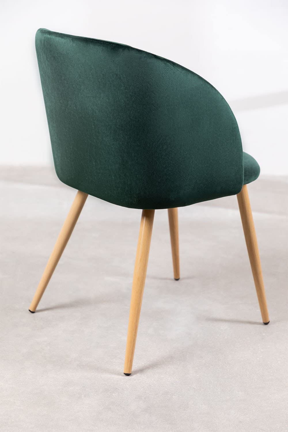 Sklum Kana sedie velluto con braccioli verde jungle 4 pezzi
