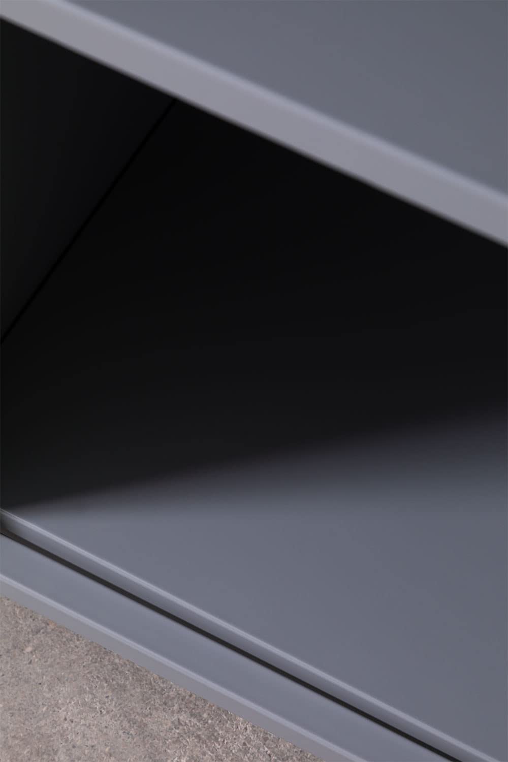 Sklum Pohpli credenza 2 ante 80 cm grigia in acciaio