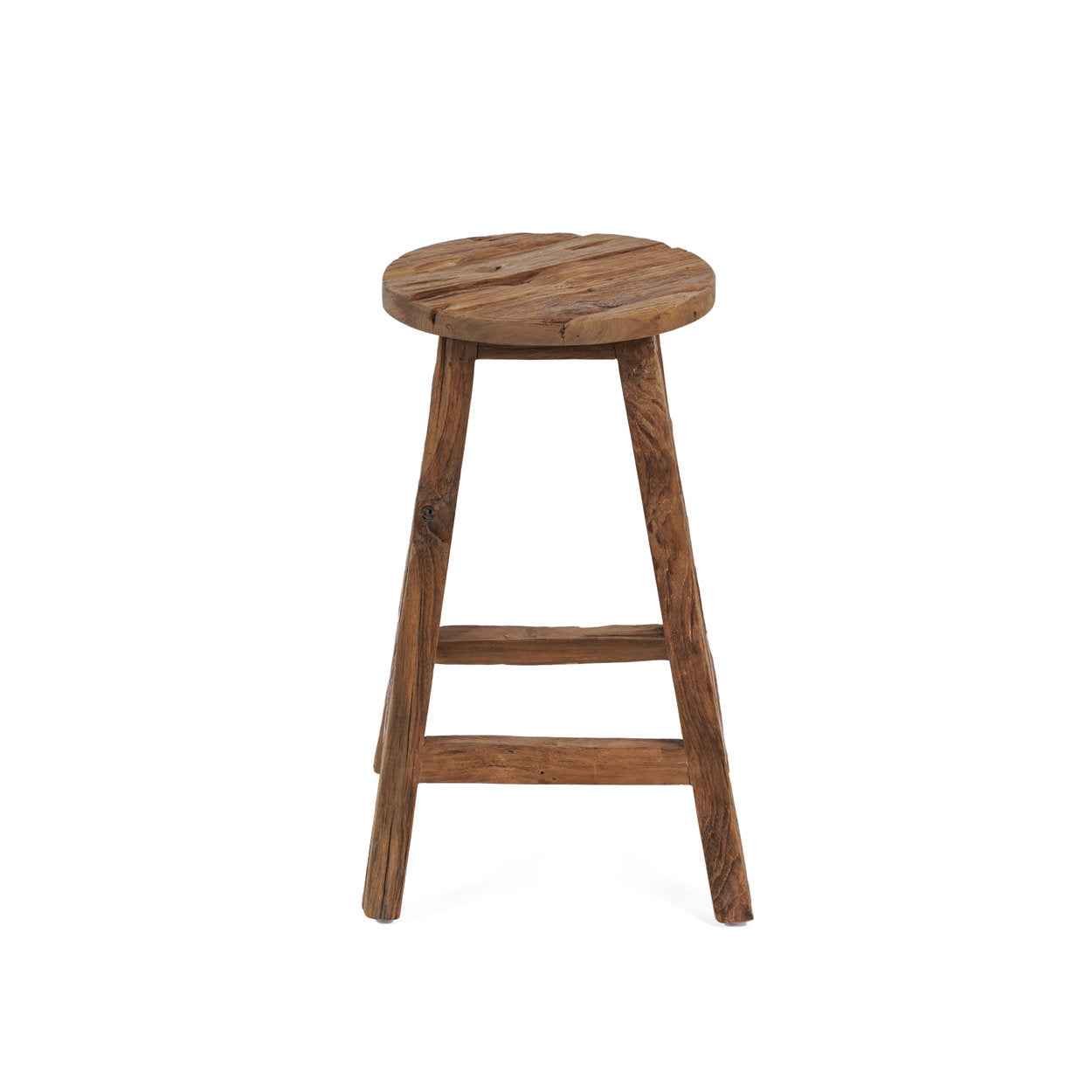 Bambua Shibori Sgabello Bar Natural Legno Teak