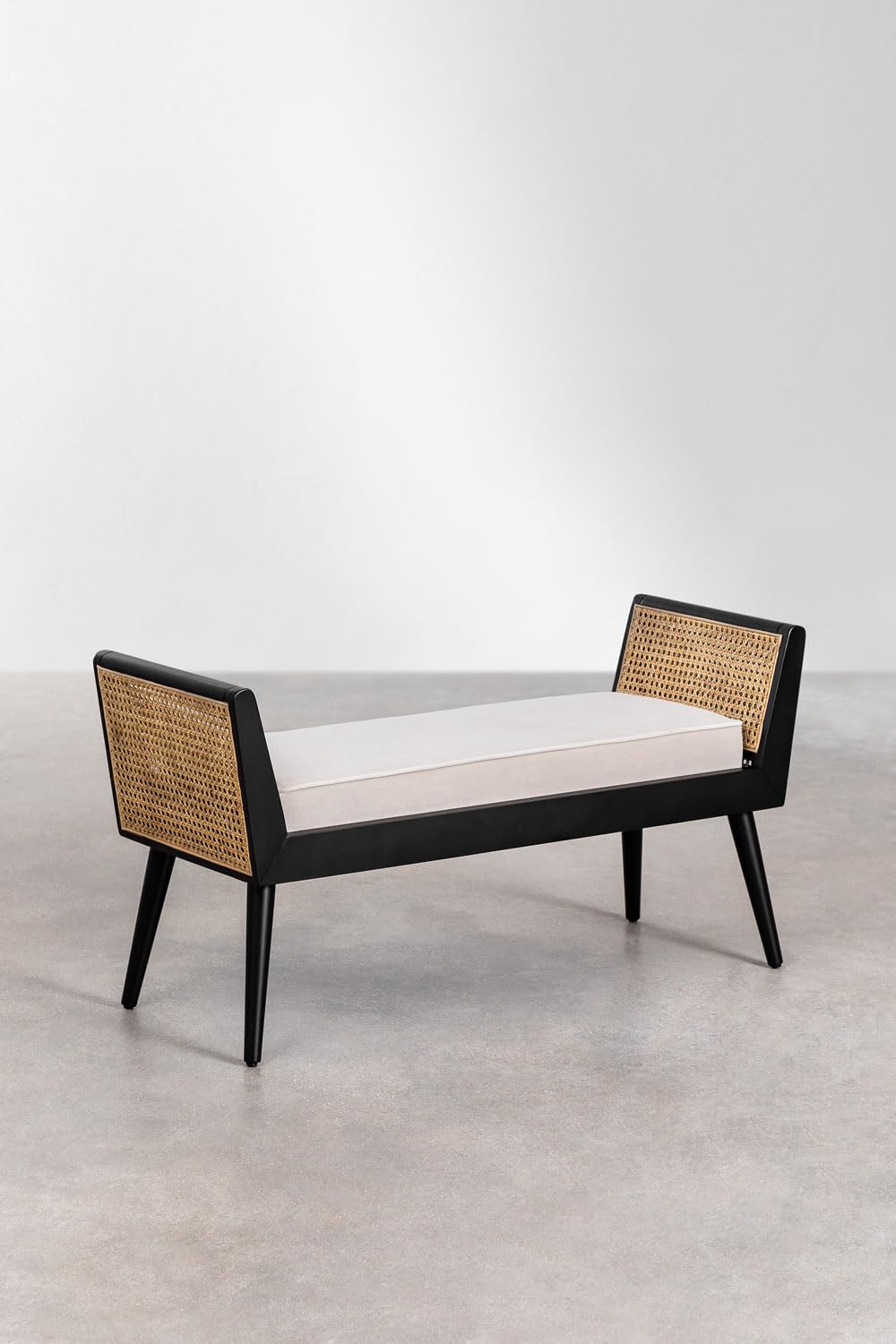 Sklum Icona panca velluto beige crema 109 cm betulla