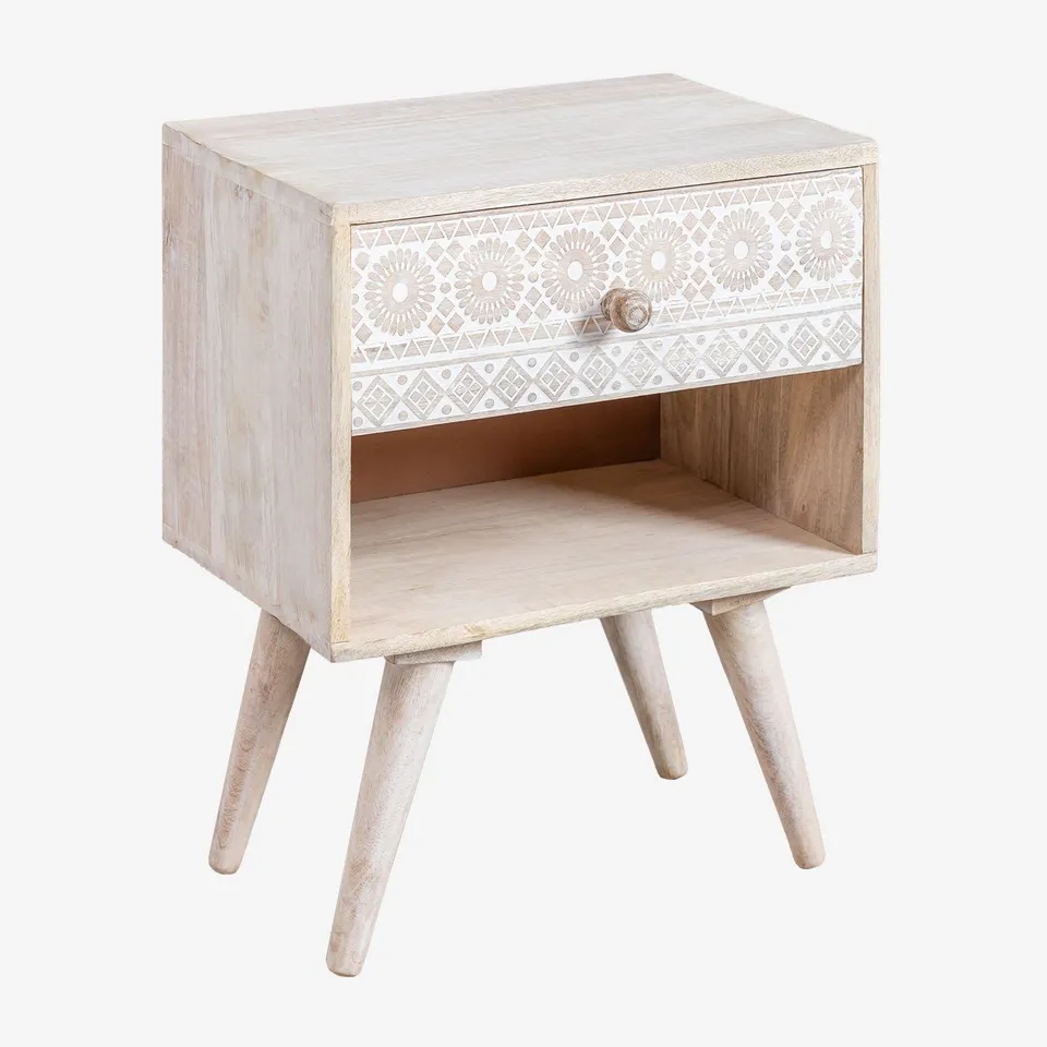 Sklum Ukurla comodino legno mango con cassetto