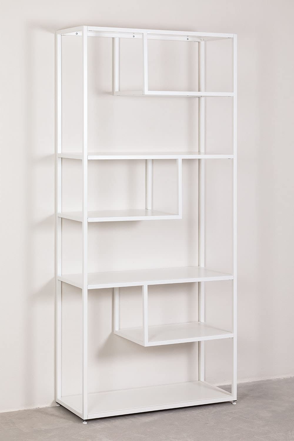 Sklum Thura libreria bianca in acciaio 190 cm