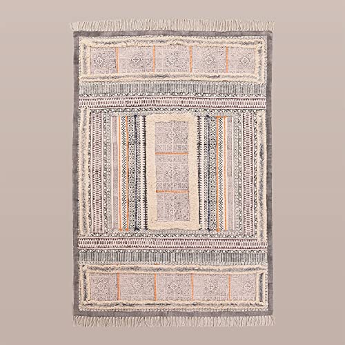 Sklum Smit Ethnic Tappeto in Cotone 183x126,5 cm