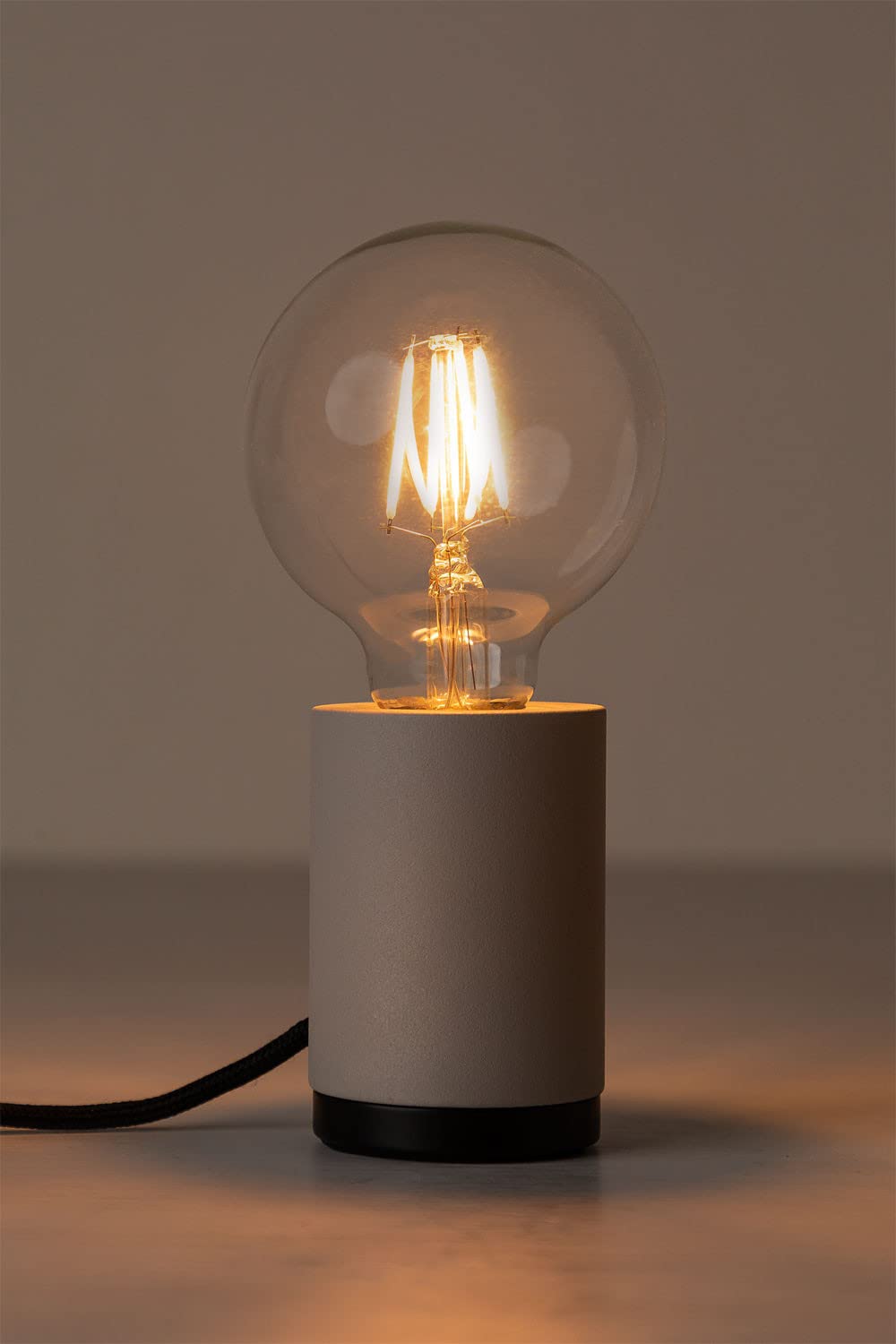 Sklum Jasp Lampada da Tavolo Acciaio Grigio E27