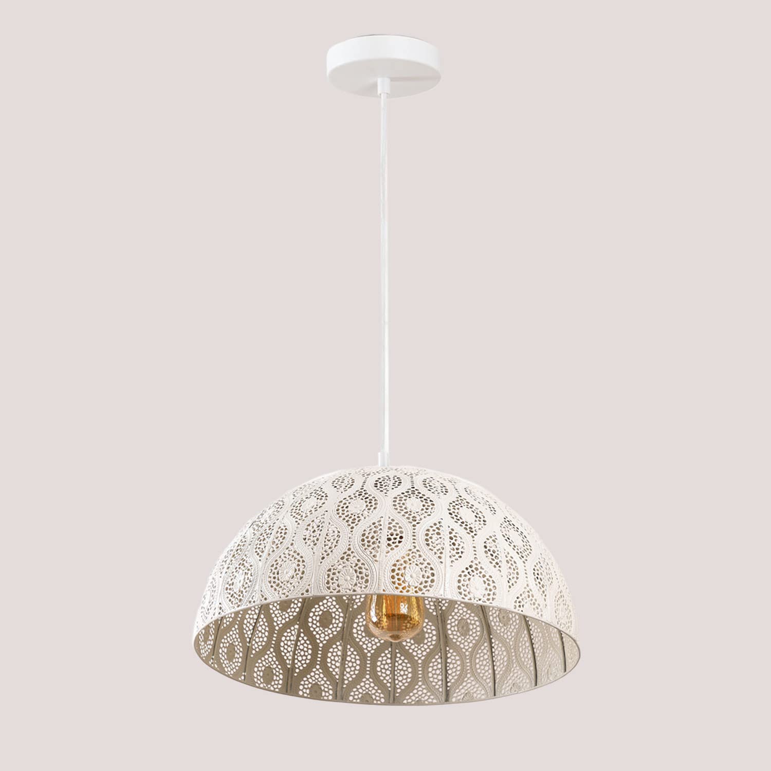 Sklum Meraki lampadario bianco antico metallo