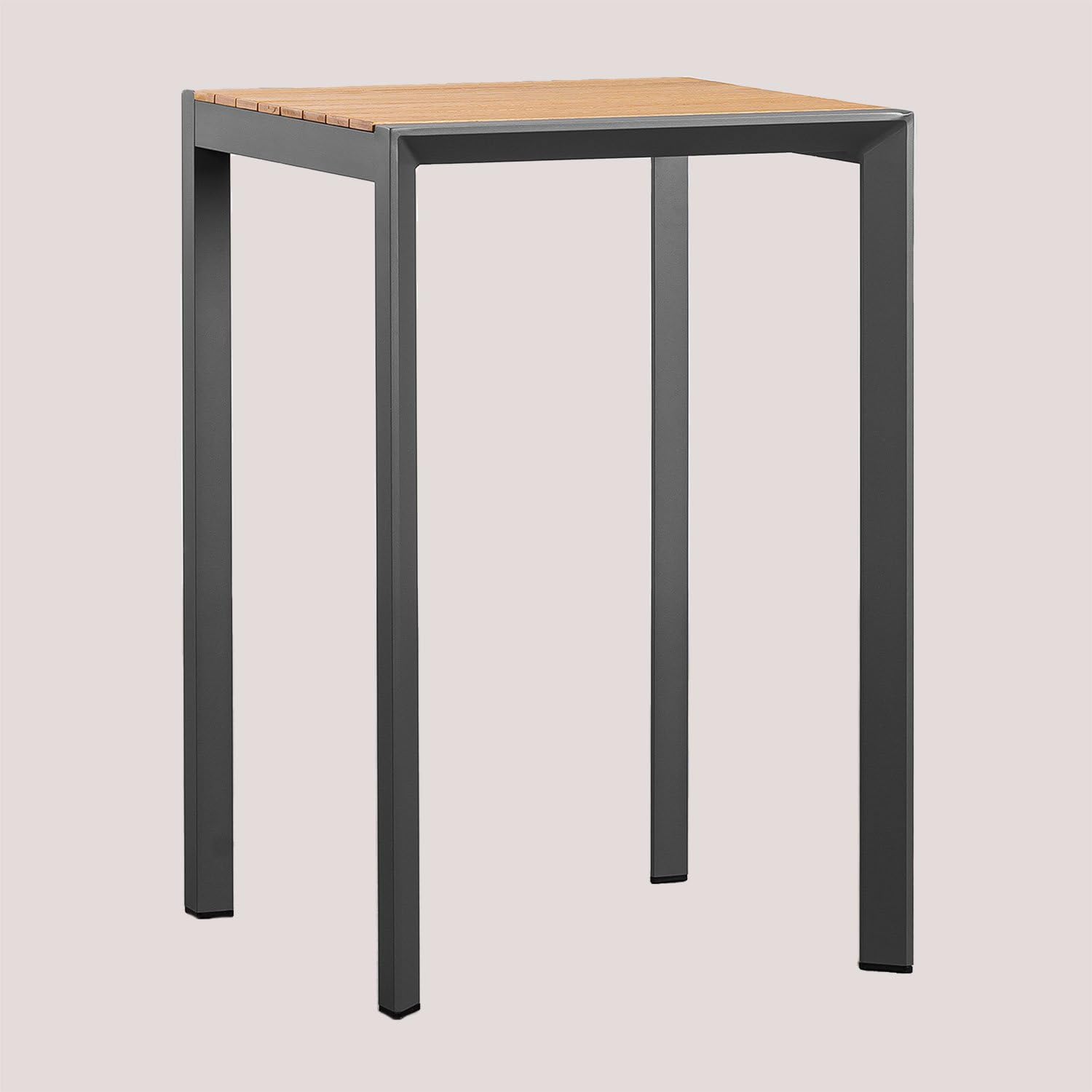 Sklum Archer tavolo bar alto quadrato 70x70 antracite