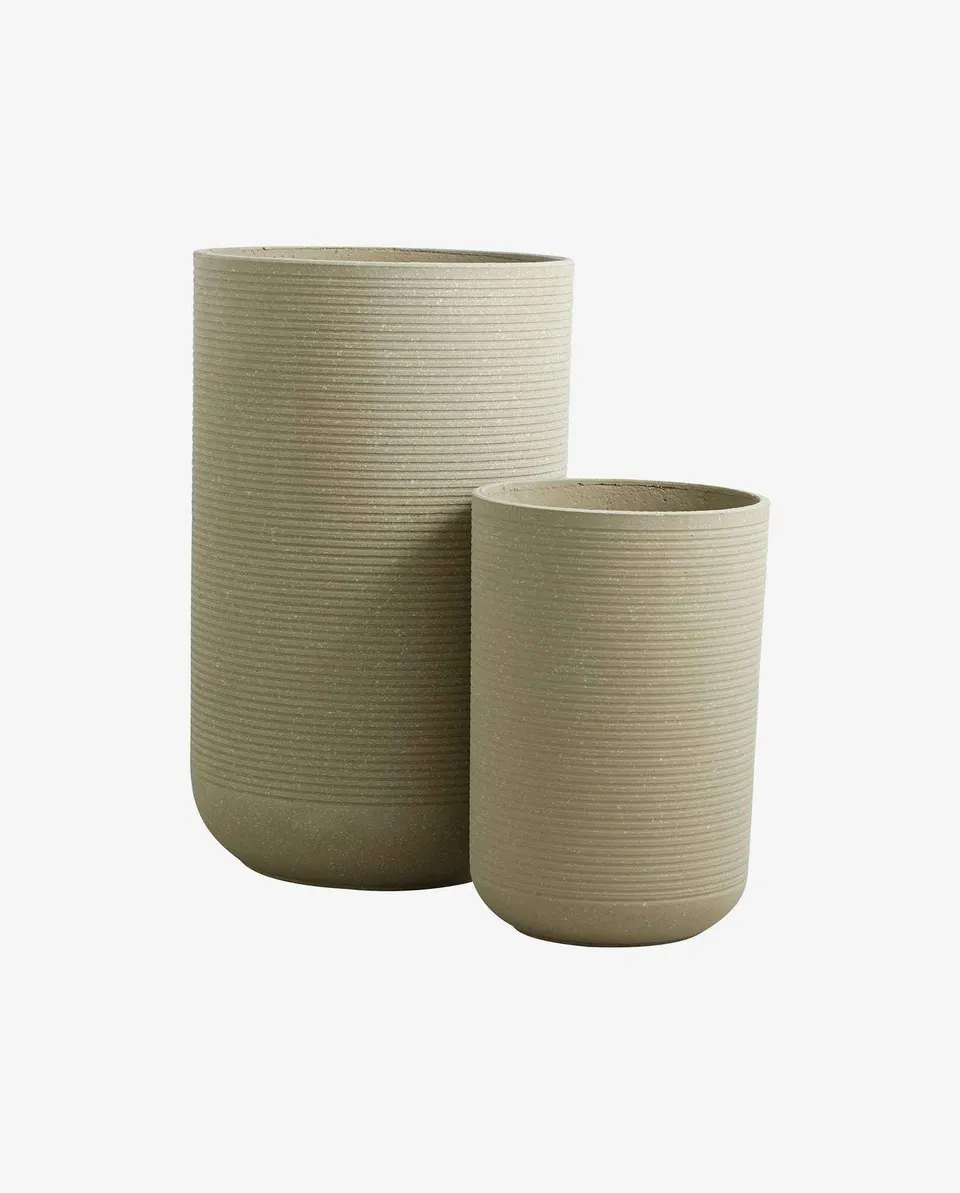 Bambua Granito vaso crema set 2 pezzi esterno