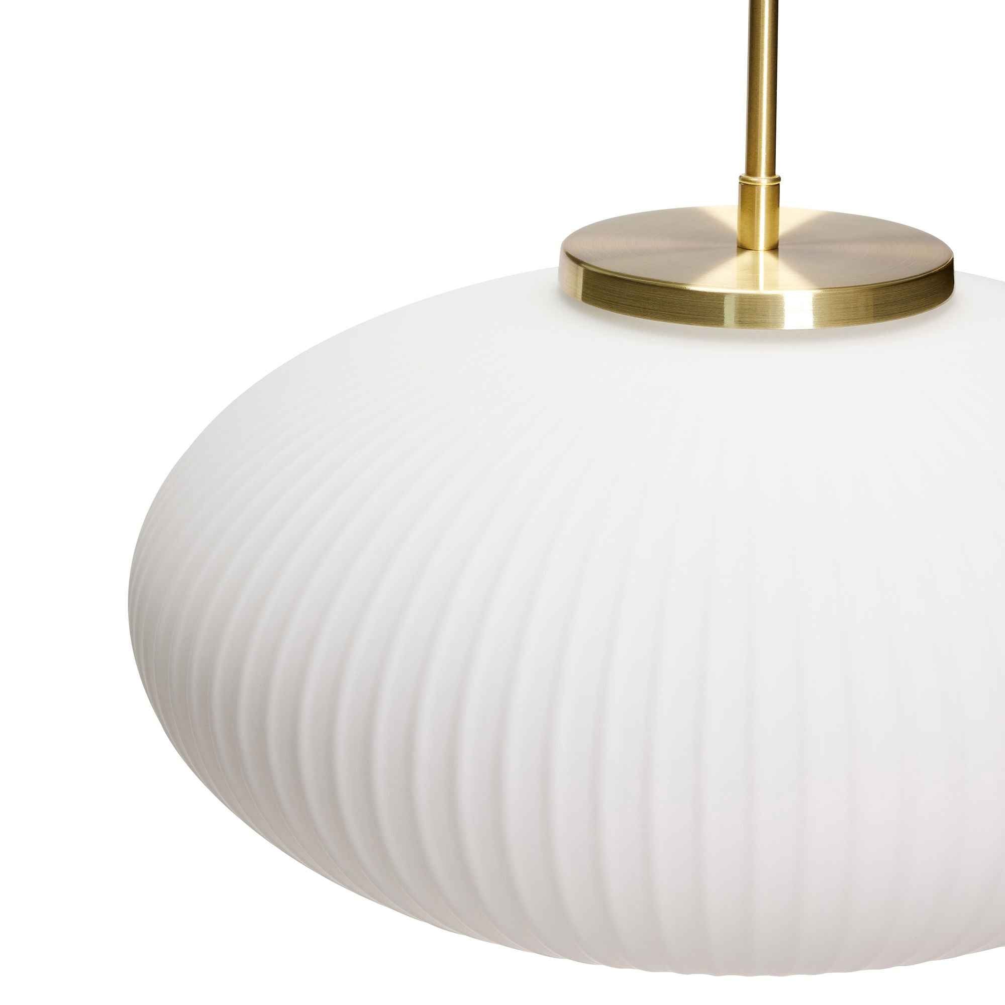 Bambua Serene Pendant Ellipse lampada a sospensione bianca opale