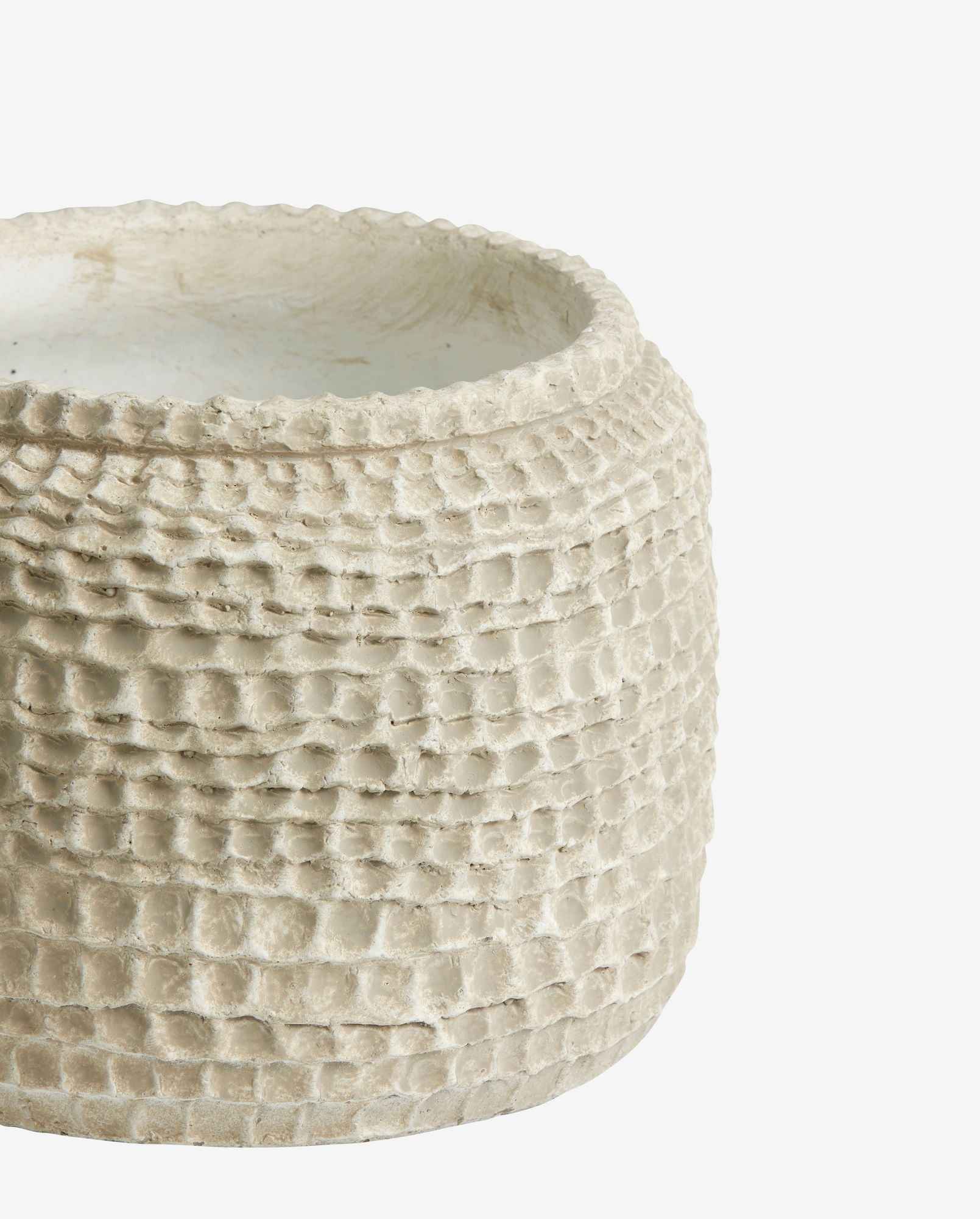 Bambua Aoba vaso M cemento bianco decorativo