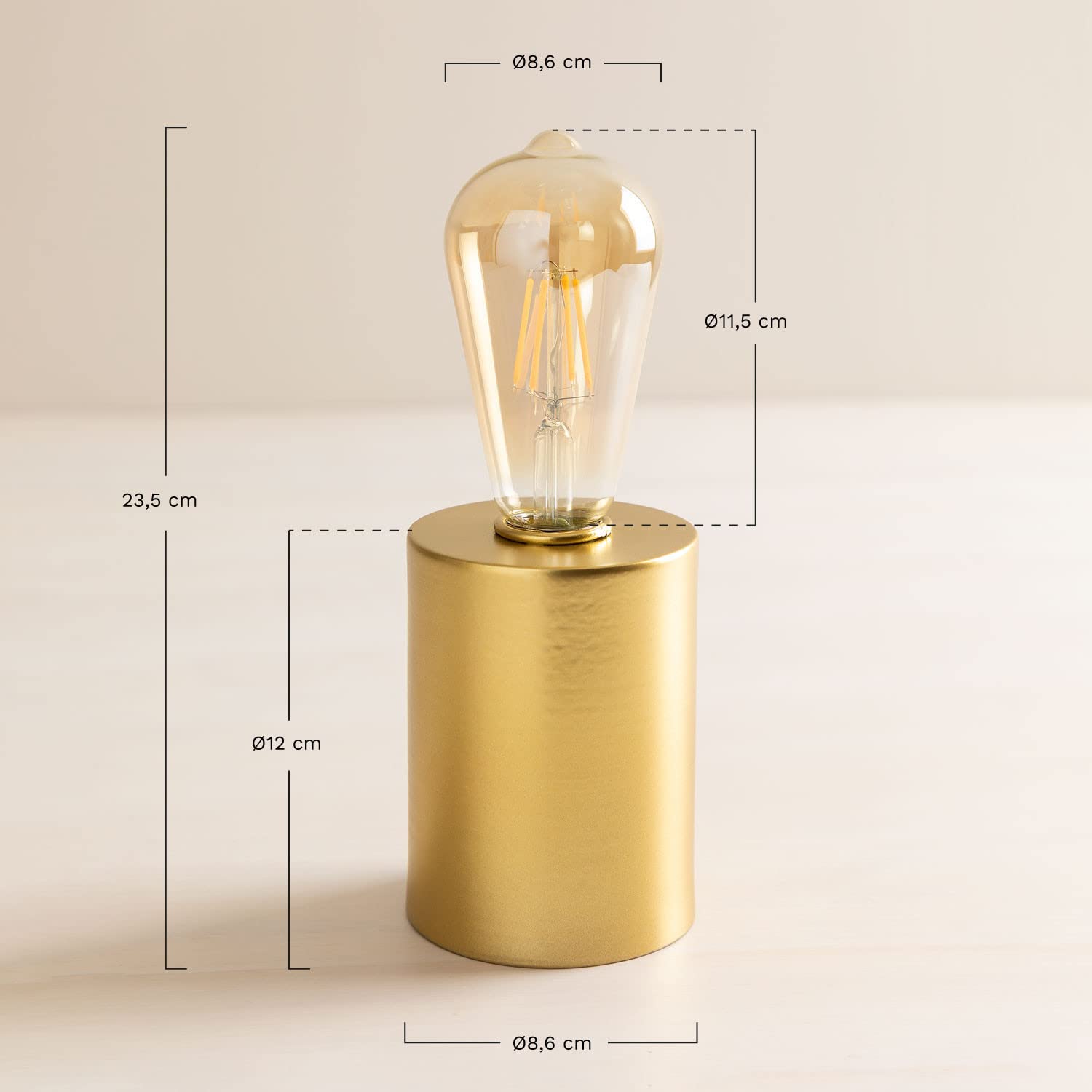 Sklum Gelyn Lampada da Tavolo senza Fili Oro a Batteria