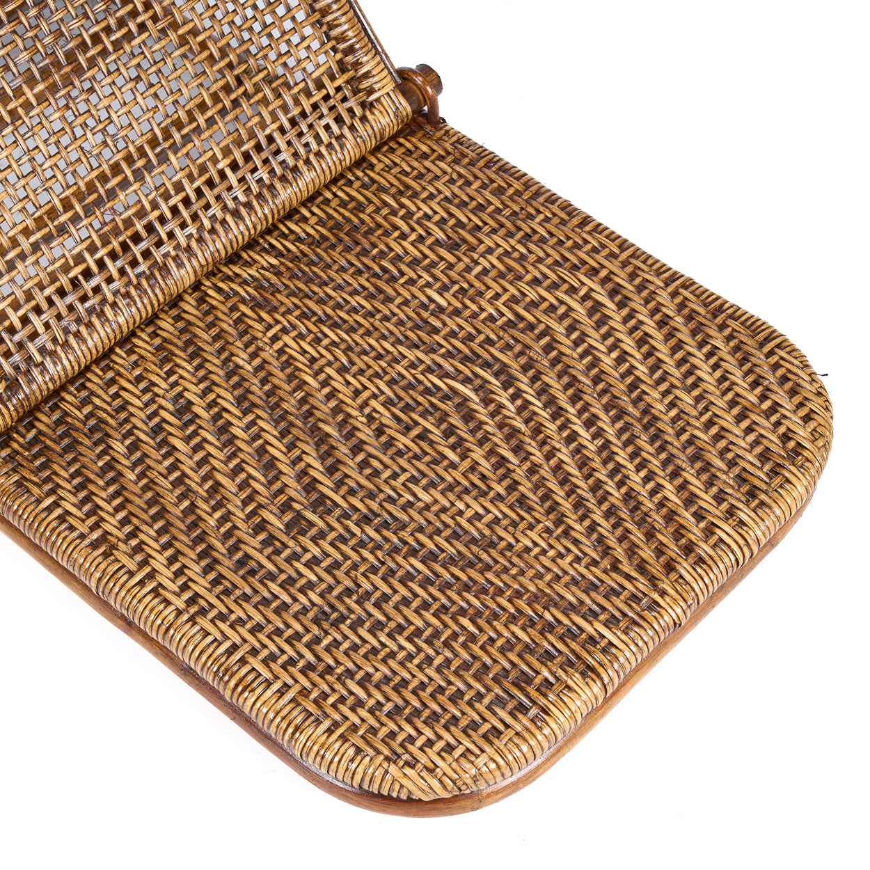Bambua Rattan Floor Lounger poltrona noce scuro