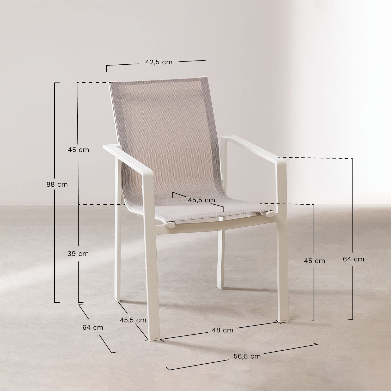 Sklum Starmi 180-240 set tavolo e 6 sedie giardino textilene
