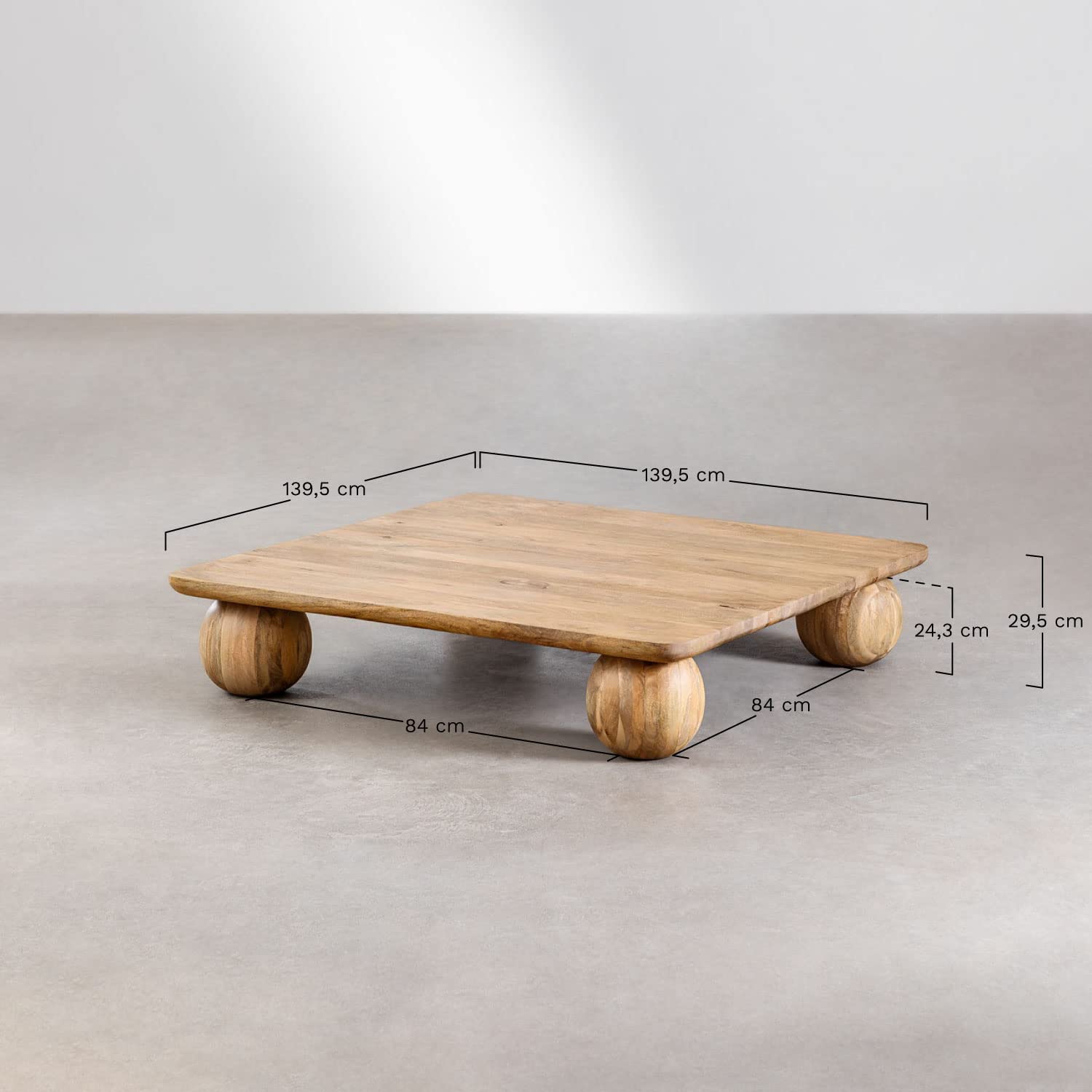 Sklum Anvers tavolino salotto legno mango 139,5 cm