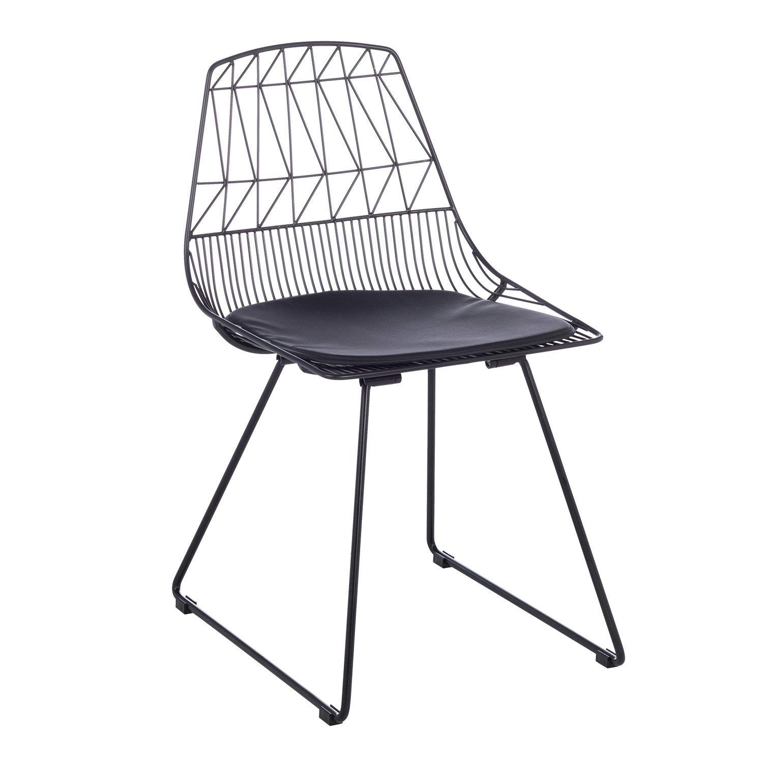 Sklum Joahn Nero 47 cm Sedia Industriale in Acciaio