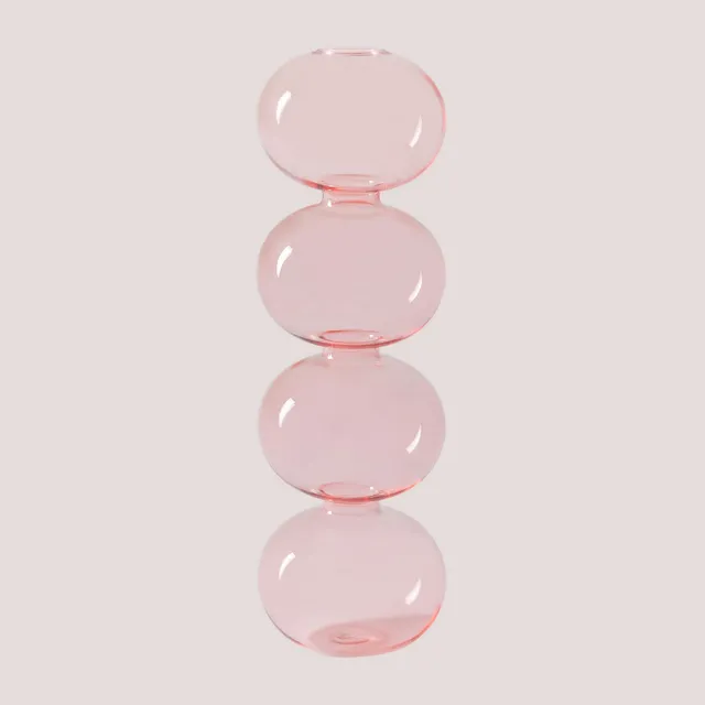 Sklum Nonza Vaso in Vetro Design 21 cm Fiori Secchi