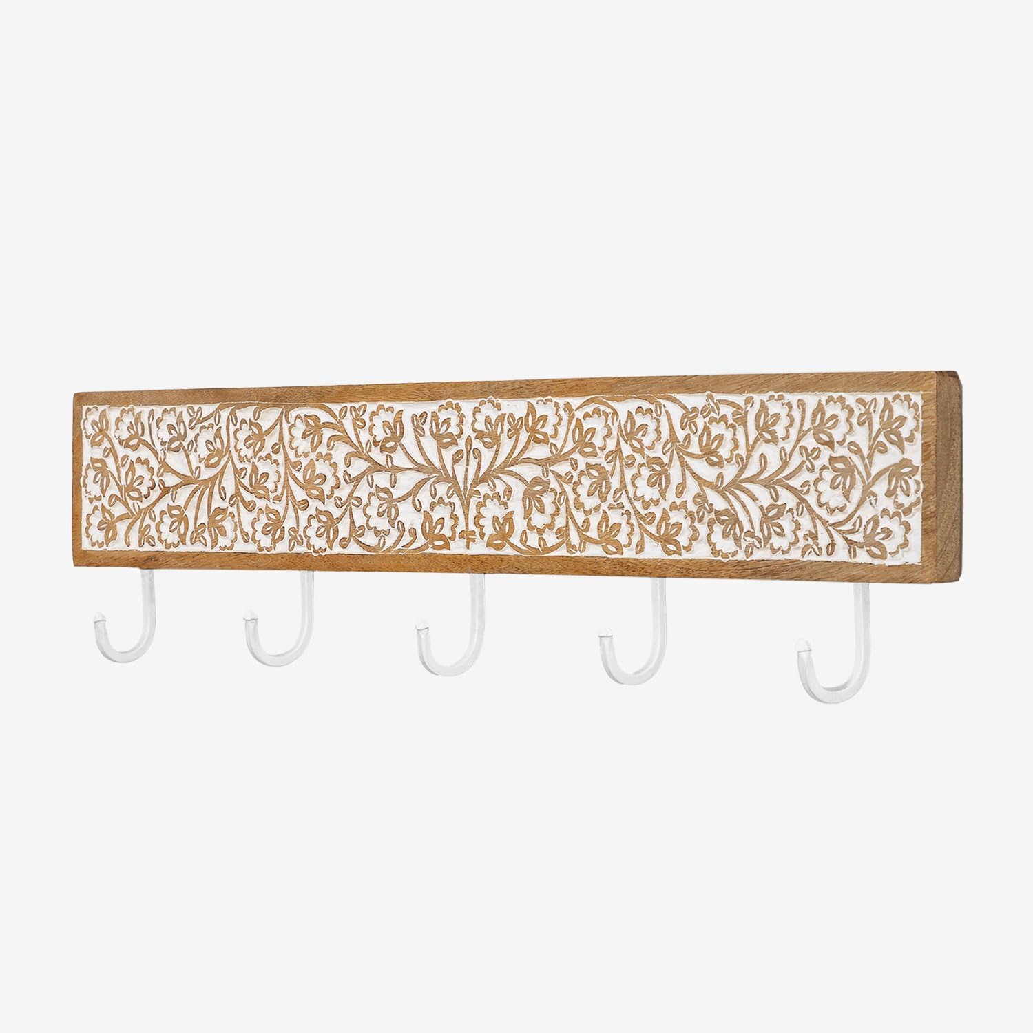 Sklum Bouran appendiabiti parete mango 70 cm 5 ganci metallo