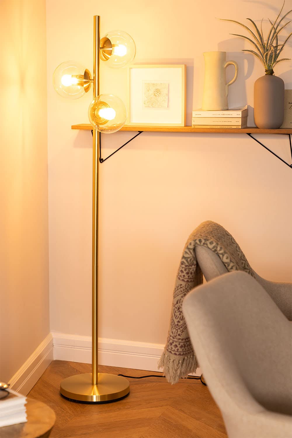 Sklum Banbi Lampada da Terra Vetro 3 Sfere 148 cm