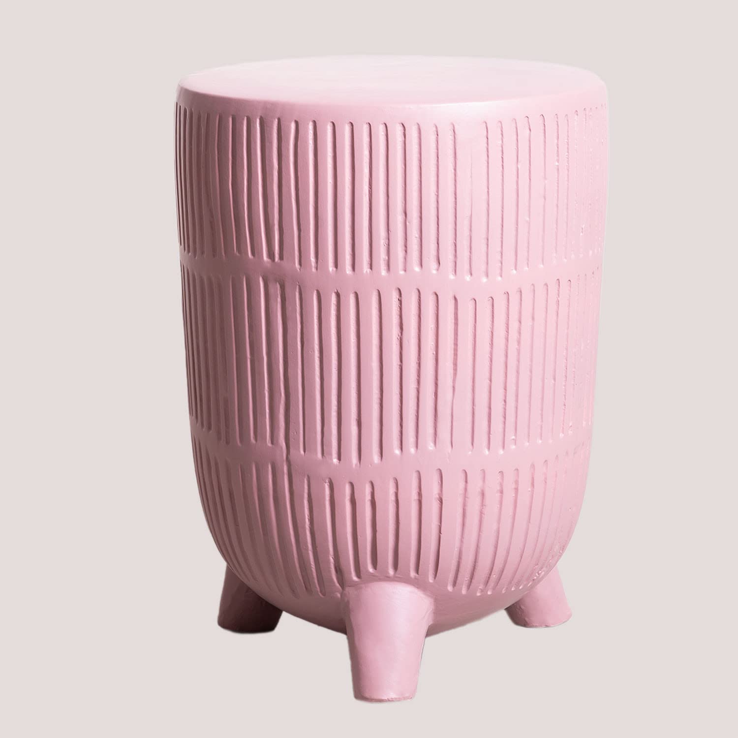 Sklum Greko Tavolino in Ceramica Rosa Ø32,5 cm opaco