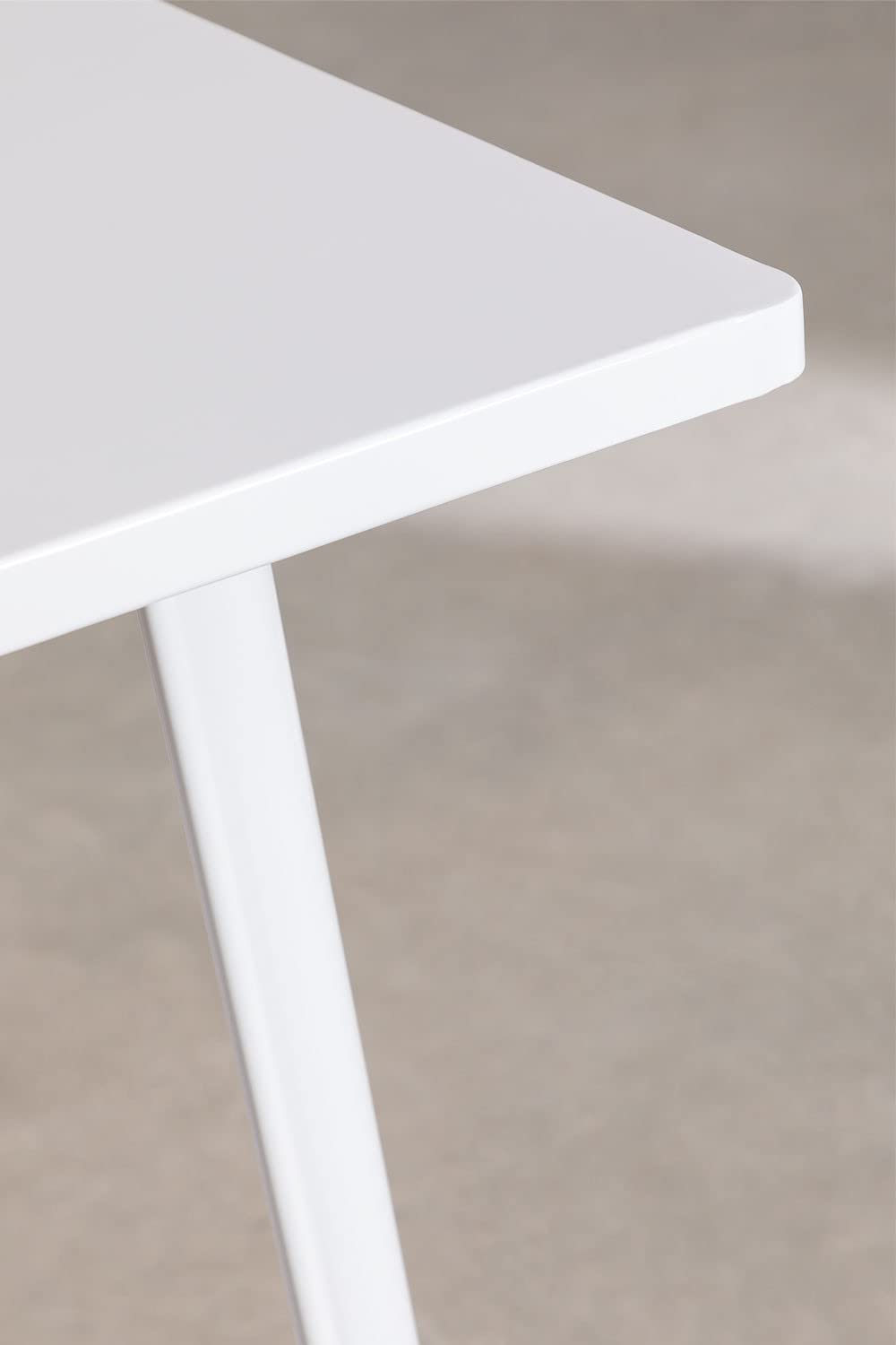 Sklum LIX tavolo alto in acciaio bianco 60x60
