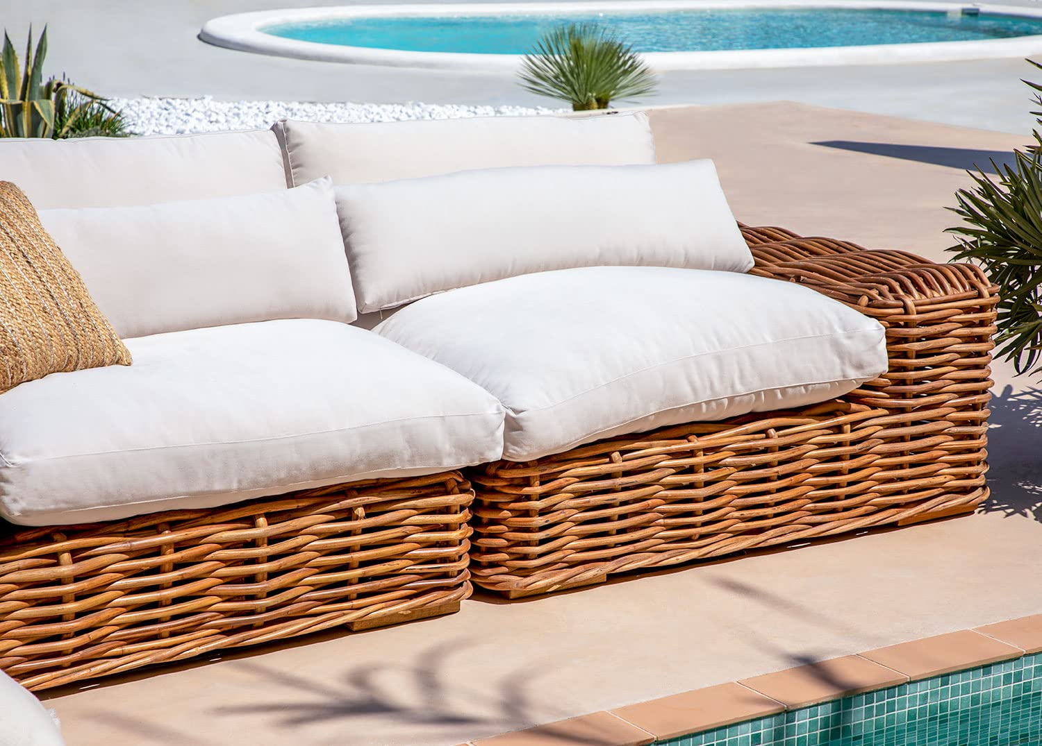 Sklum Milu Style modulo divano giardino mogano
