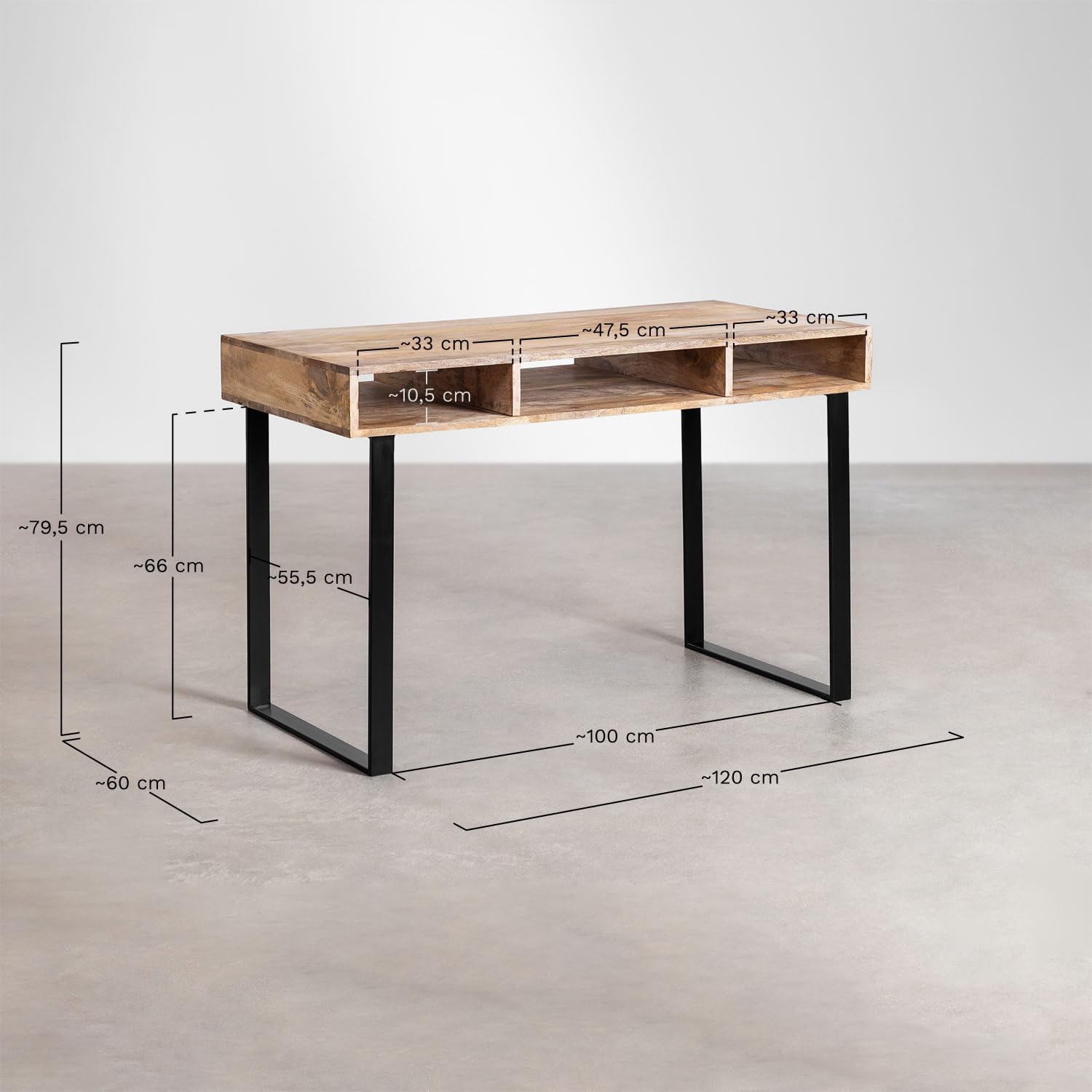 Sklum Jeffers scrivania legno mango 120 cm
